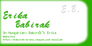 erika babirak business card